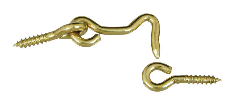 NATIONAL HARDWARE - National Hardware Gold Solid Brass 1-1/2 in. L Hook and Eye 1 pk