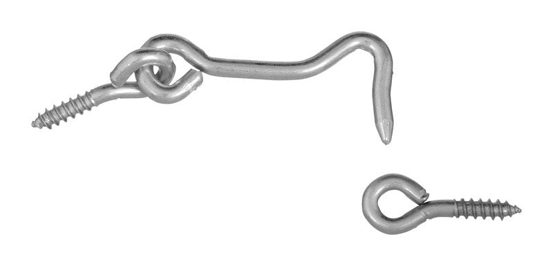 NATIONAL HARDWARE - National Hardware Zinc-Plated Silver Steel 2 in. L Hook and Eye 2 pk