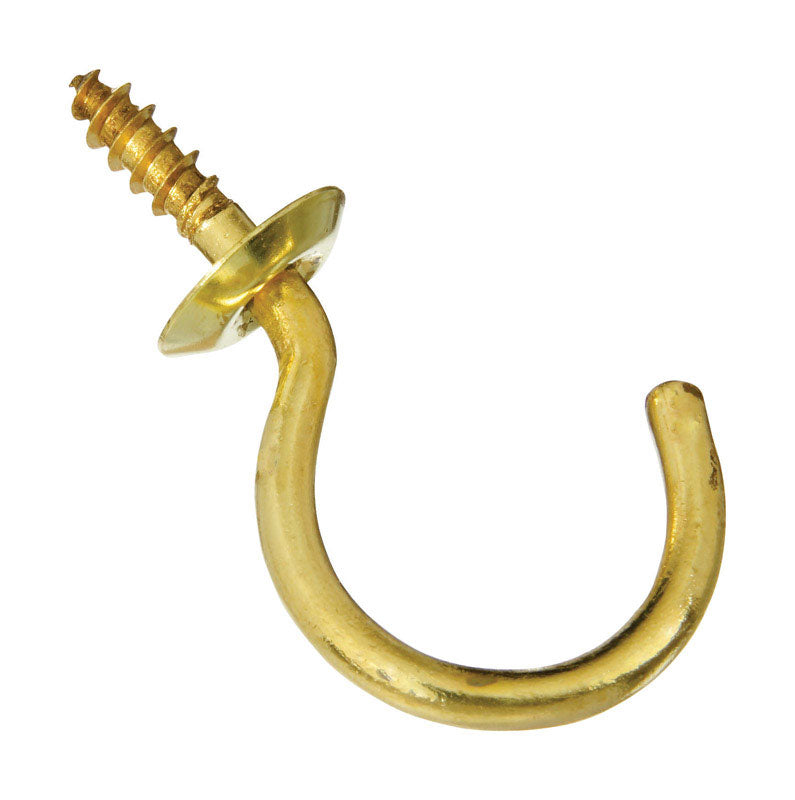 NATIONAL HARDWARE - National Hardware Gold Solid Brass Cup Hook 15 lb 1 pk [N119-701]