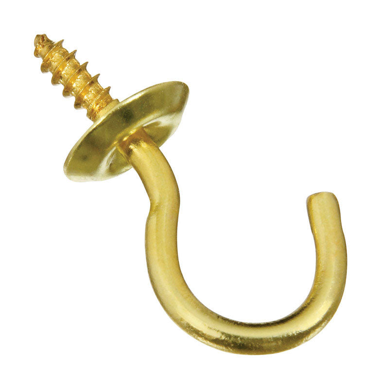 NATIONAL HARDWARE - National Hardware Gold Solid Brass 3/4 in. L Cup Hook 5 pk
