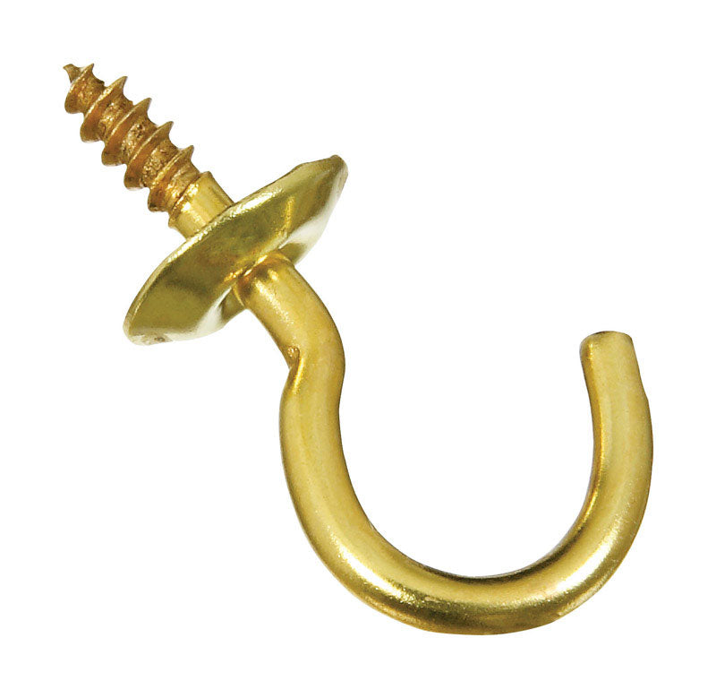 NATIONAL HARDWARE - National Hardware Gold Solid Brass 5/8 in. L Cup Hook 1 pk