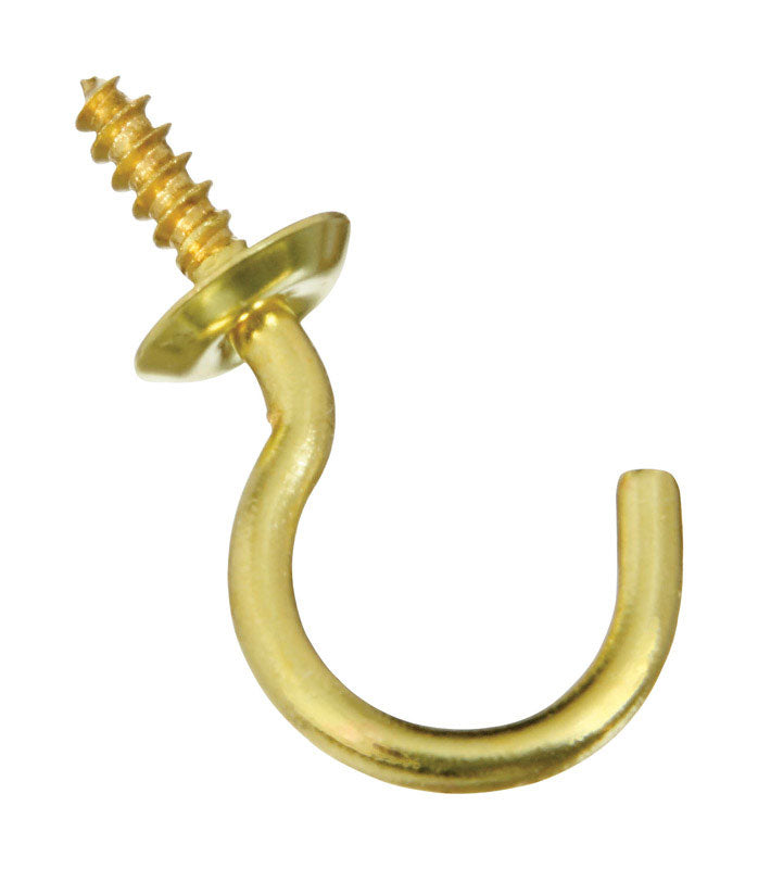 NATIONAL HARDWARE - National Hardware Gold Solid Brass 7/8 in. L Cup Hook 5 pk