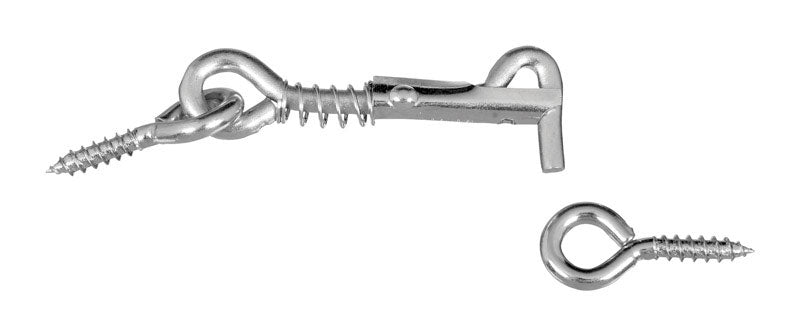 NATIONAL HARDWARE - National Hardware Zinc-Plated Silver Steel 2 in. L Safety Hook and Eye 1 pk