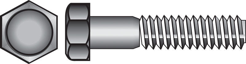 HILLMAN - Hillman 1/2 in. D X 5 in. L Zinc Plated Steel Hex Bolt 25 pk