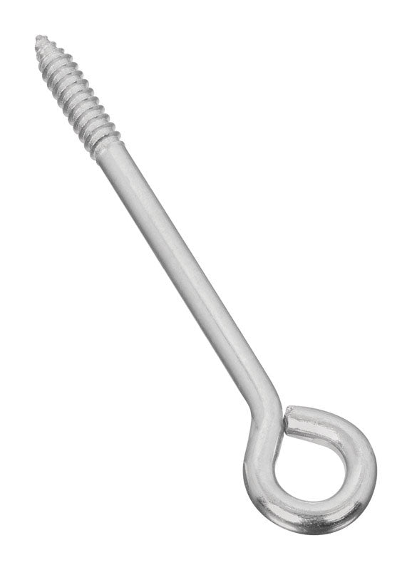 NATIONAL HARDWARE - National Hardware 6 in. L Zinc-Plated Silver Steel Lag Screw Eye 1 pk
