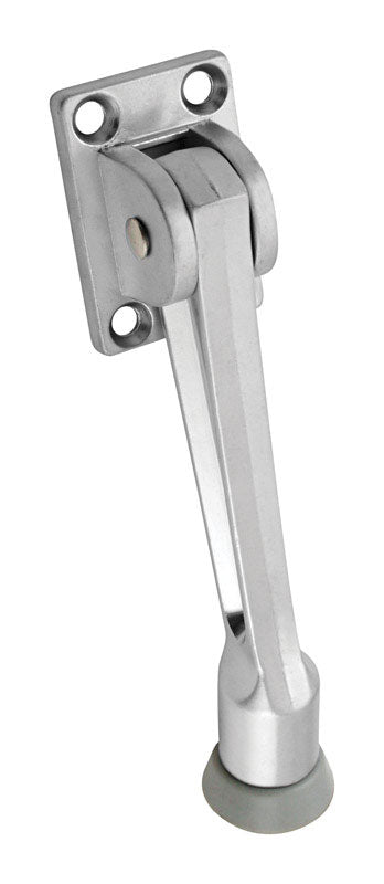 NATIONAL HARDWARE - National Hardware Zinc w/Rubber Tip Satin Chrome Silver Kick-Down Door Holder Mounts to door [N273-557]