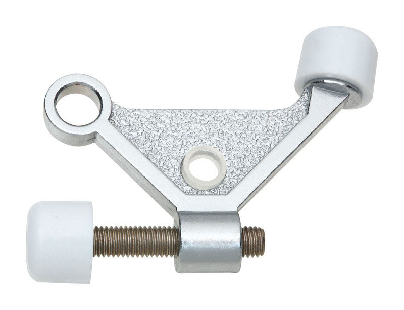 NATIONAL HARDWARE - National Hardware Zinc w/Rubber Tip Satin Chrome Hinge Pin Door Stop Mounts to door hinge
