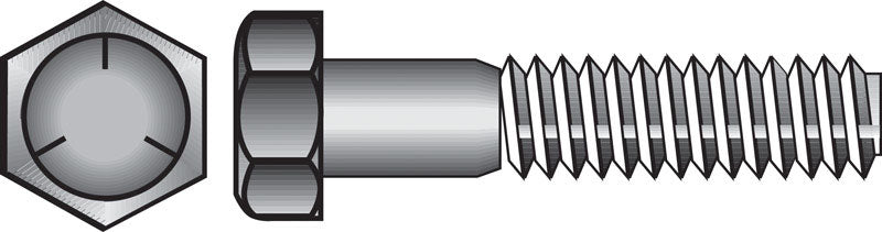 HILLMAN - Hillman 5/16 in. D X 1 in. L Heat Treated Zinc Steel Hex Head Cap Screw 100 pk [210069]