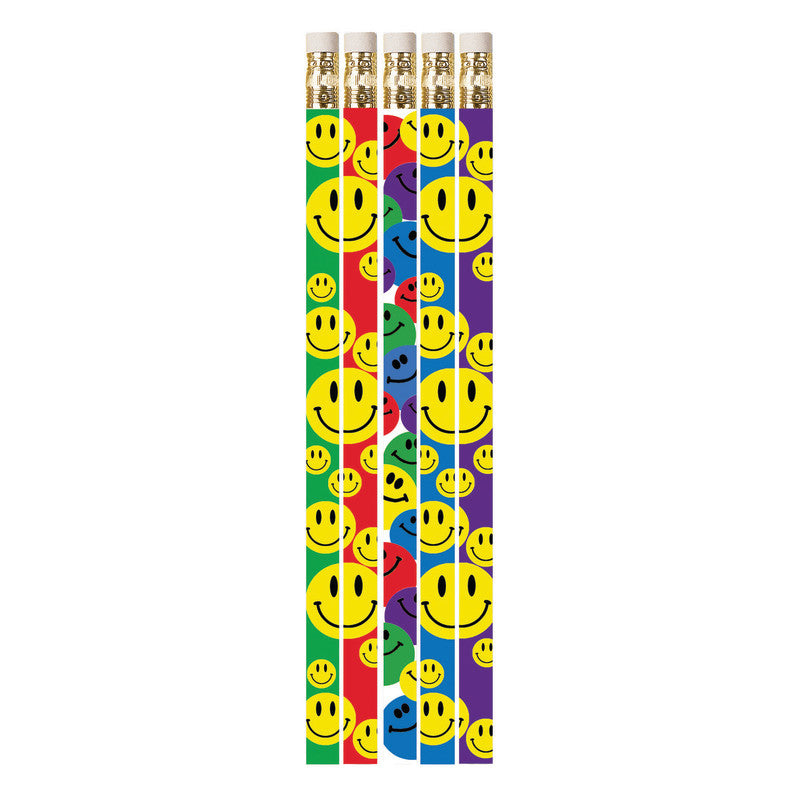 MUSGRAVE PENCIL COMPANY - Happy Face Assorted Motivational Pencils, 12 Per Pack, 12 Packs
