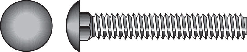 HILLMAN - Hillman 1/4 in. X 1-1/4 in. L Zinc-Plated Steel Carriage Bolt 100 pk