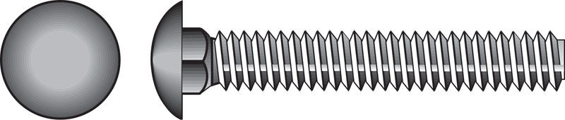 HILLMAN - Hillman 1/4 in. X 2 in. L Zinc-Plated Steel Carriage Bolt 100 pk