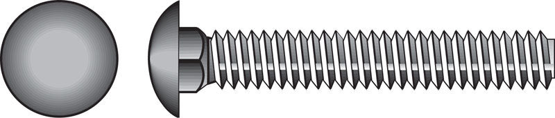 HILLMAN - Hillman 1/4 in. X 6 in. L Zinc-Plated Steel Carriage Bolt 100 pk