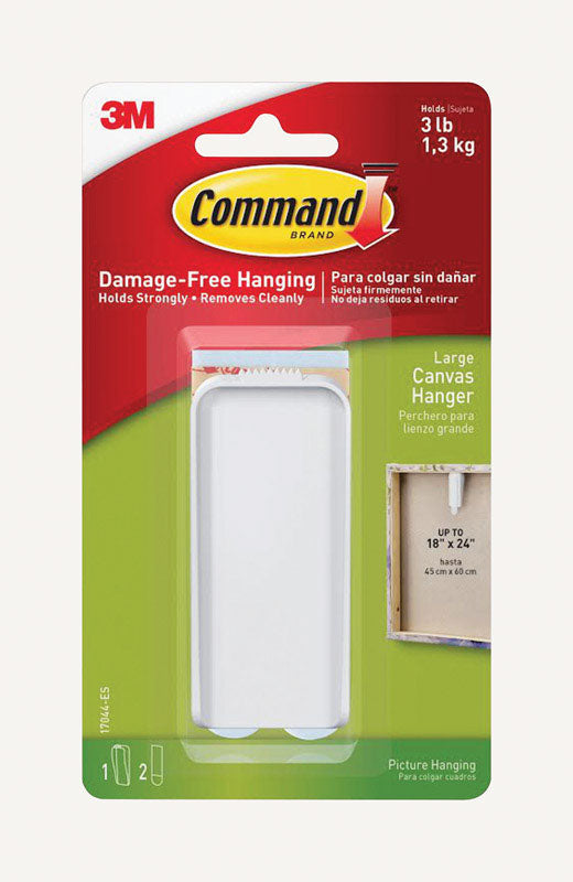 COMMAND - 3M Command Plastic Coated White Canvas Picture Hanger 3 lb 1 pk