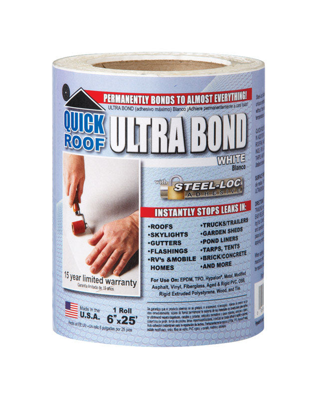 QUICK ROOF - Quick Roof Ultra Bond 6 in. W X 25 ft. L Tape Self-Adhesive Roof Repair White