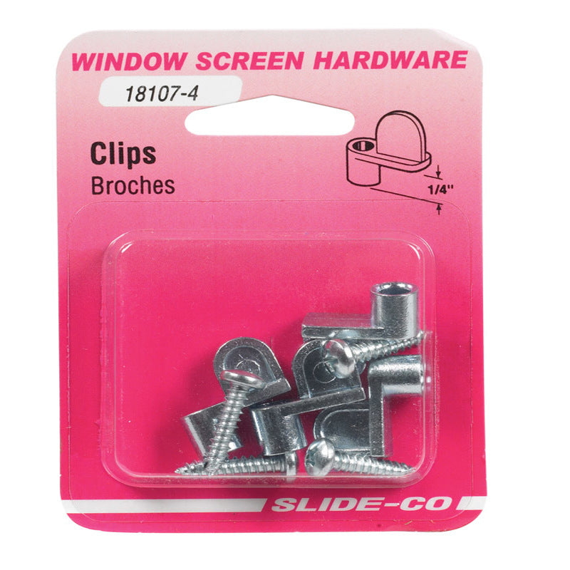 PRIME-LINE - Prime-Line Zinc-Plated Silver Die Cast Screen Clip 4 pk