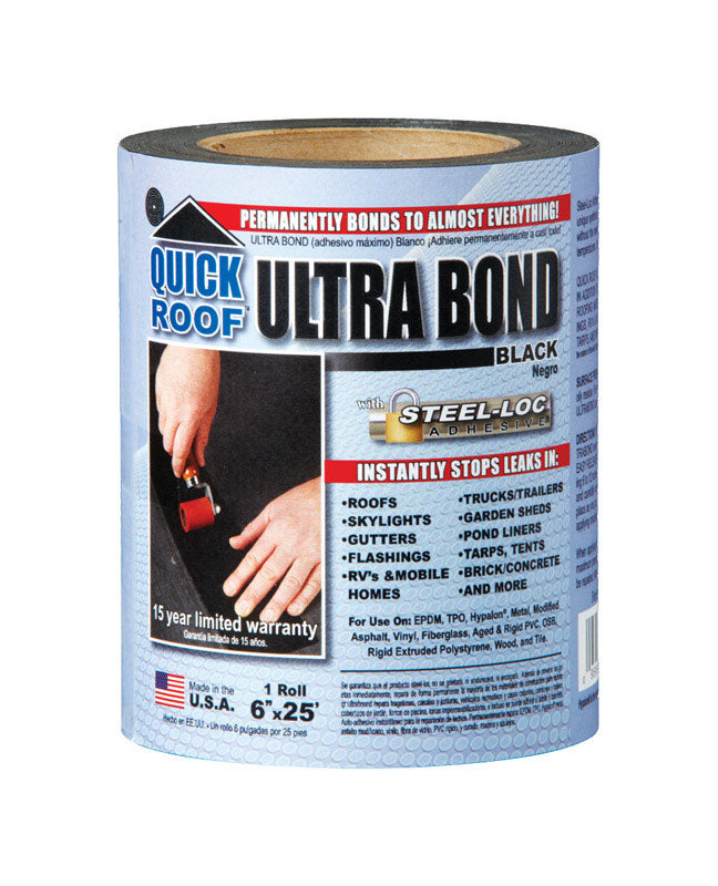 QUICK ROOF - Quick Roof Ultra Bond 6 in. W X 25 ft. L Tape Self-Adhesive Roof Repair Black