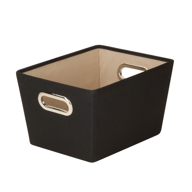 HONEY-CAN-DO - Honey-Can-Do Black Fabric Storage Bin 7-9/16 in. H X 9-13/16 in. W X 13 in. D