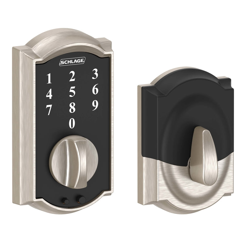 SCHLAGE - Schlage Satin Nickel Steel Touchscreen Deadbolt