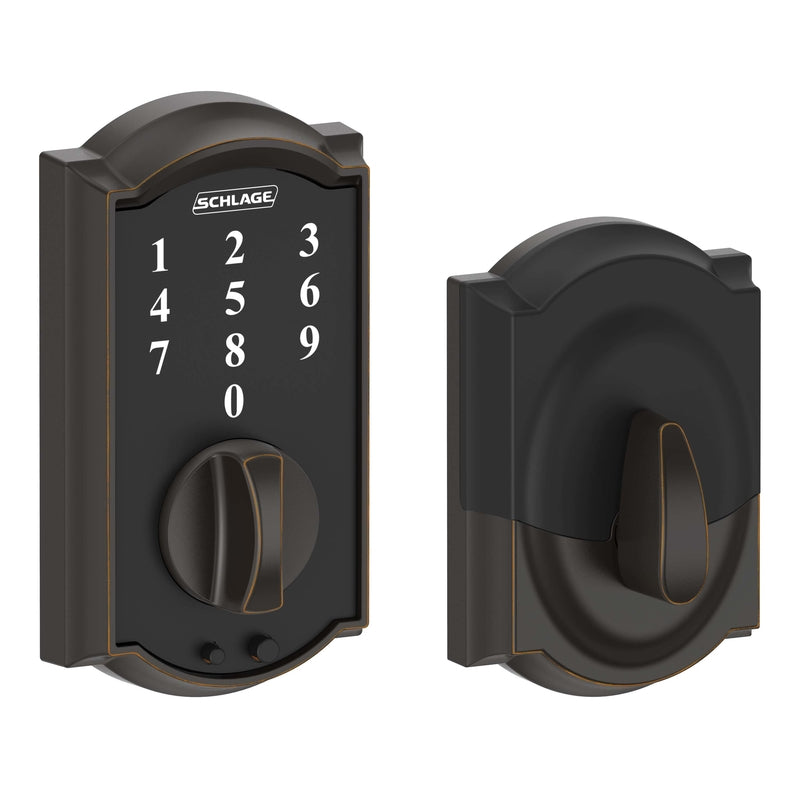 SCHLAGE - Schlage Aged Bronze Steel Touchscreen Deadbolt