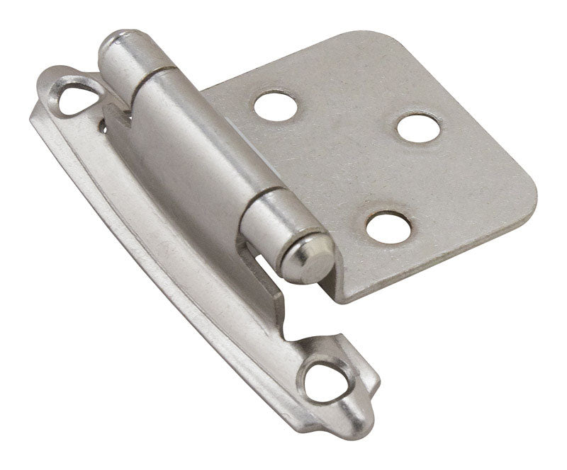 AMEROCK - Amerock 1-3/4 in. W X 2-3/4 in. L Satin Nickel Silver Steel Self-Closing Hinge 2 pk