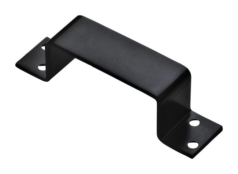 NATIONAL HARDWARE - National Hardware Gloss Black Hot Rolled Steel Closed Bar Holder 1 pk