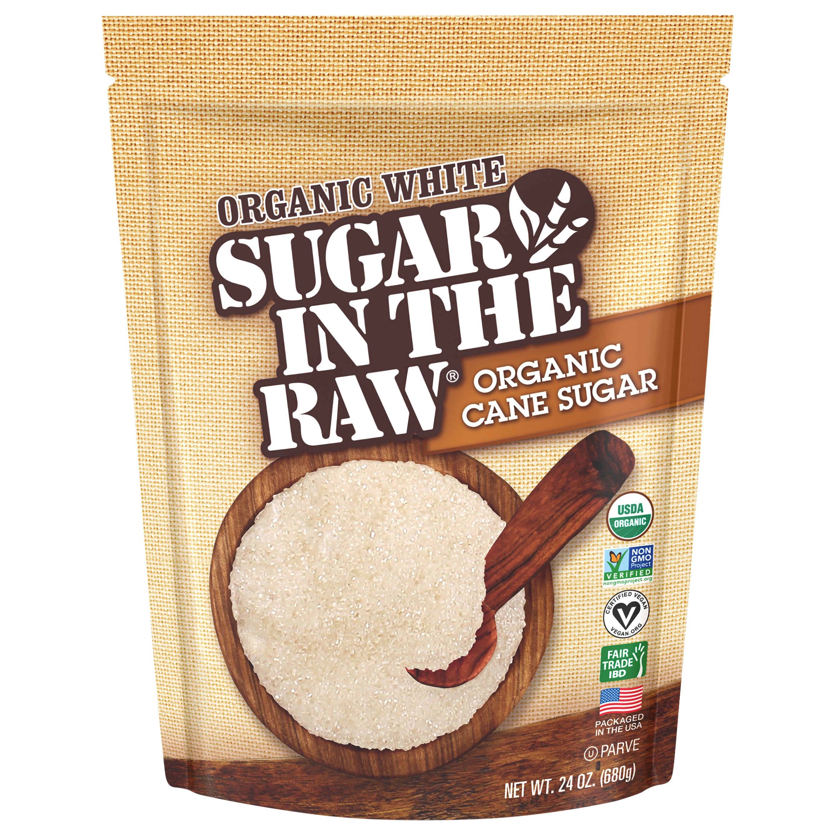 Sugar in the Raw® Organic White Cane Sugar 24 oz. Pouch - Case of 8