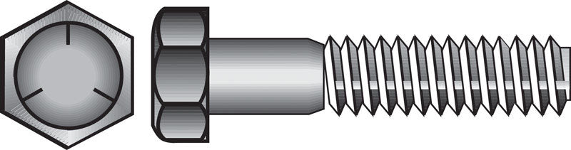 HILLMAN - Hillman 1/4 in. D X 1/2 in. L Heat Treated Zinc Steel Hex Head Cap Screw 100 pk