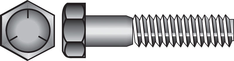 HILLMAN - Hillman 1/4 in. D X 1-1/2 in. L Heat Treated Zinc Steel Hex Head Cap Screw 100 pk