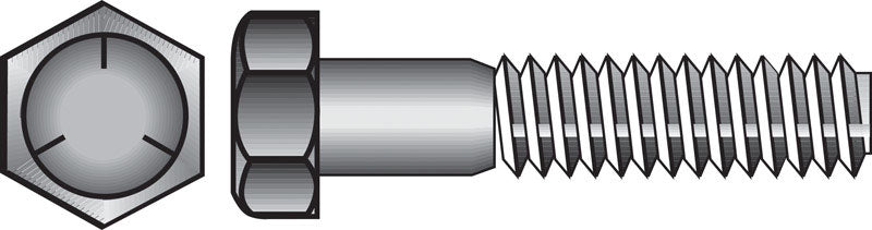 HILLMAN - Hillman 1/4 in. D X 3 in. L Heat Treated Zinc Steel Hex Head Cap Screw 100 pk