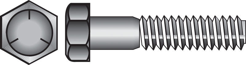 HILLMAN - Hillman 5/16 in. D X 1 in. L Heat Treated Zinc Steel Hex Head Cap Screw 100 pk [200069]