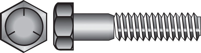 HILLMAN - Hillman 5/16 in. D X 4 in. L Heat Treated Zinc Steel Hex Head Cap Screw 50 pk