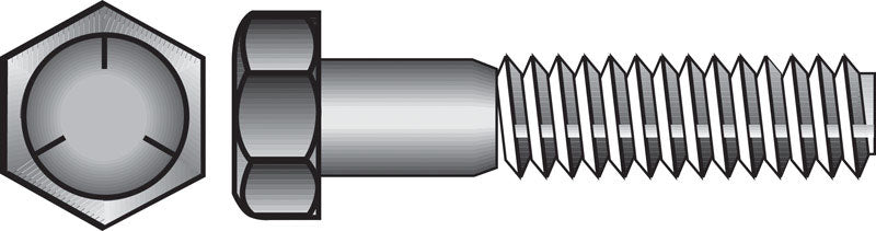 HILLMAN - Hillman 3/8 in. D X 3/4 in. L Heat Treated Zinc Steel Hex Head Cap Screw 100 pk