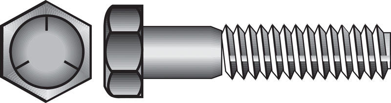 HILLMAN - Hillman 3/8 in. D X 1-1/2 in. L Heat Treated Zinc Steel Hex Head Cap Screw 100 pk