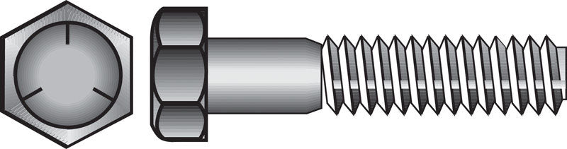 HILLMAN - Hillman 7/16 in. D X 1 in. L Heat Treated Zinc Steel Hex Head Cap Screw 50 pk