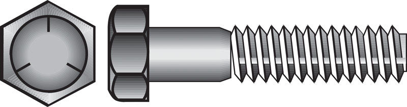 HILLMAN - Hillman 7/16 in. D X 3 in. L Heat Treated Zinc Steel Hex Head Cap Screw 25 pk