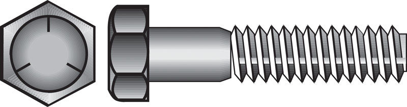 HILLMAN - Hillman 1/2 in. D X 1 in. L Heat Treated Zinc Steel Hex Head Cap Screw 50 pk