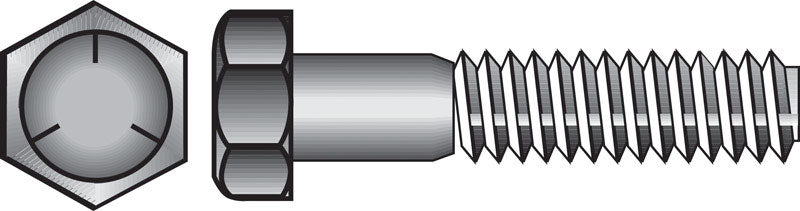 HILLMAN - Hillman 3/8 in. D X 6 in. L Heat Treated Zinc Steel Hex Head Cap Screw 50 pk