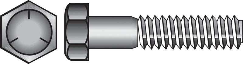 HILLMAN - Hillman 7/16 in. D X 4-1/2 in. L Heat Treated Zinc Steel Hex Head Cap Screw 25 pk