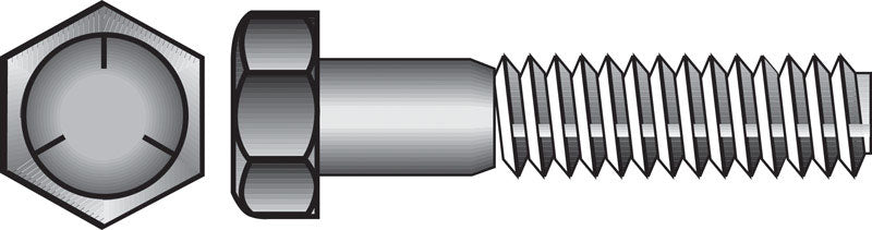 HILLMAN - Hillman 1/2 in. D X 6 in. L Heat Treated Zinc Steel Hex Head Cap Screw 25 pk