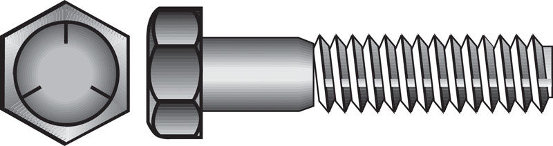 HILLMAN - Hillman 5/8 in. D X 2-1/2 in. L Heat Treated Zinc Steel Hex Head Cap Screw 25 pk