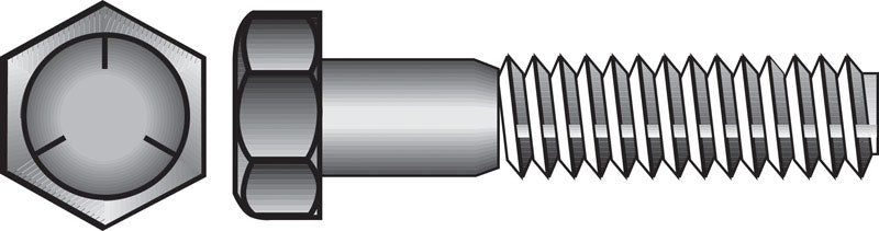 HILLMAN - Hillman 5/8 in. D X 4 in. L Heat Treated Zinc Steel Hex Head Cap Screw 25 pk