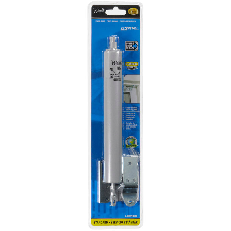 WRIGHT - Wright Silver Aluminum Pneumatic Door Closer