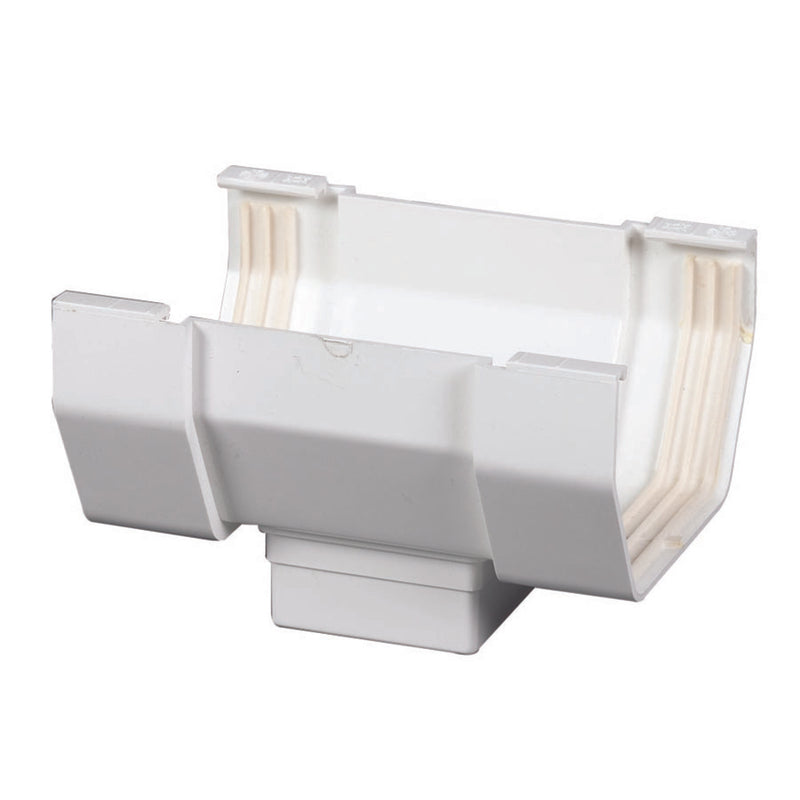 AMERIMAX - Amerimax 6.25 in. H X 5 in. W X 9 in. L White Vinyl U Gutter Drop Outlet