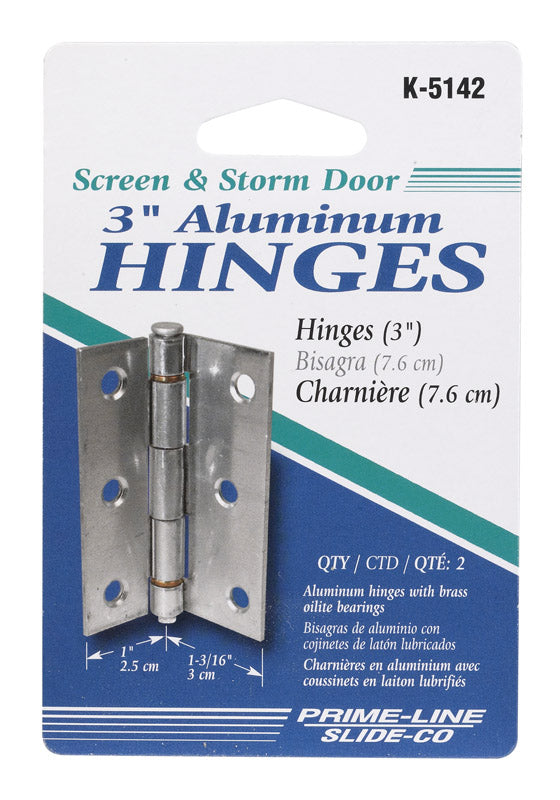 PRIME-LINE - Prime-Line 3 in. L Natural Door Hinge 2 pk