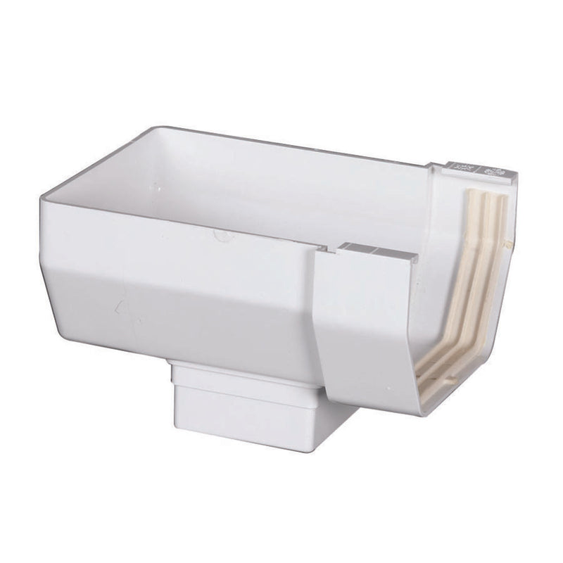 AMERIMAX - Amerimax 3.5 in. H X 5 in. W X 9 in. L White Vinyl K Gutter Outlet - Case of 10
