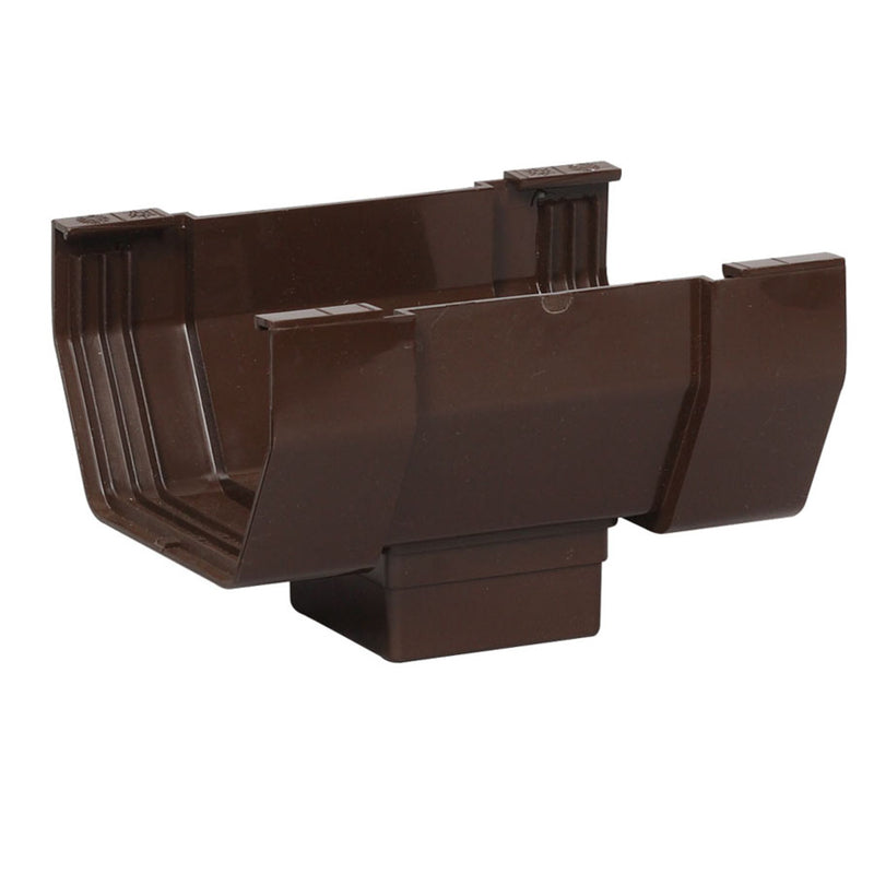 AMERIMAX - Amerimax 6.25 in. H X 5 in. W X 9 in. L Brown Vinyl U Gutter Drop Outlet - Case of 10