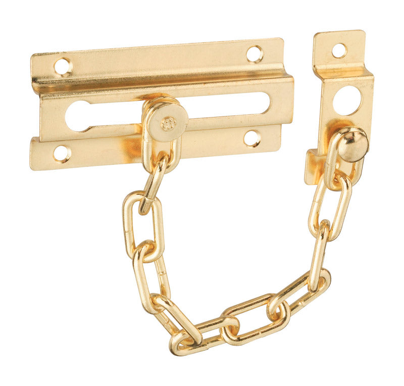 NATIONAL HARDWARE - National Hardware 4 in. L Bright Brass Steel Door Chain Lock