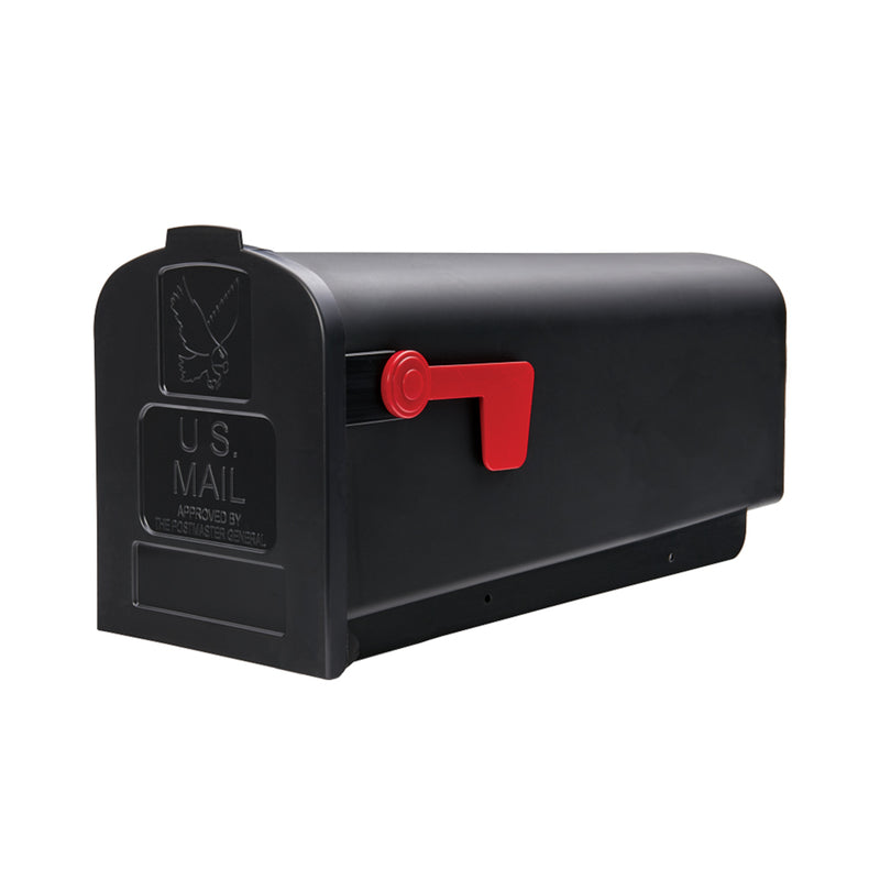 SOLAR GROUP - Gibraltar Mailboxes Parsons Classic Plastic Post Mount Black Mailbox