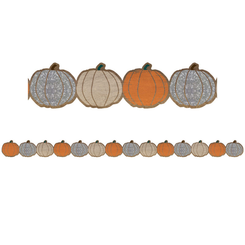 TEACHER CREATED RESOURCES - Home Sweet Classroom Pumpkins Die-Cut Border Trim, 35 Feet Per Pack, 6 Packs