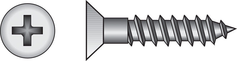 HILLMAN - Hillman No. 6 X 1/2 in. L Phillips Zinc-Plated Wood Screws 100 pk